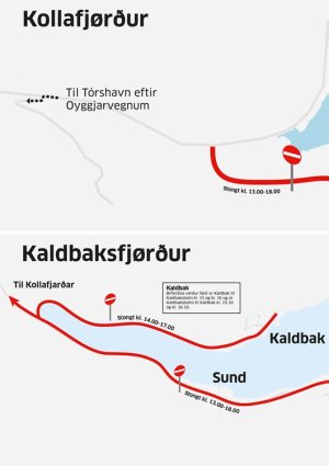 Fleiri høvðusvegir stongdir í samband við Tórshavnar Marathon